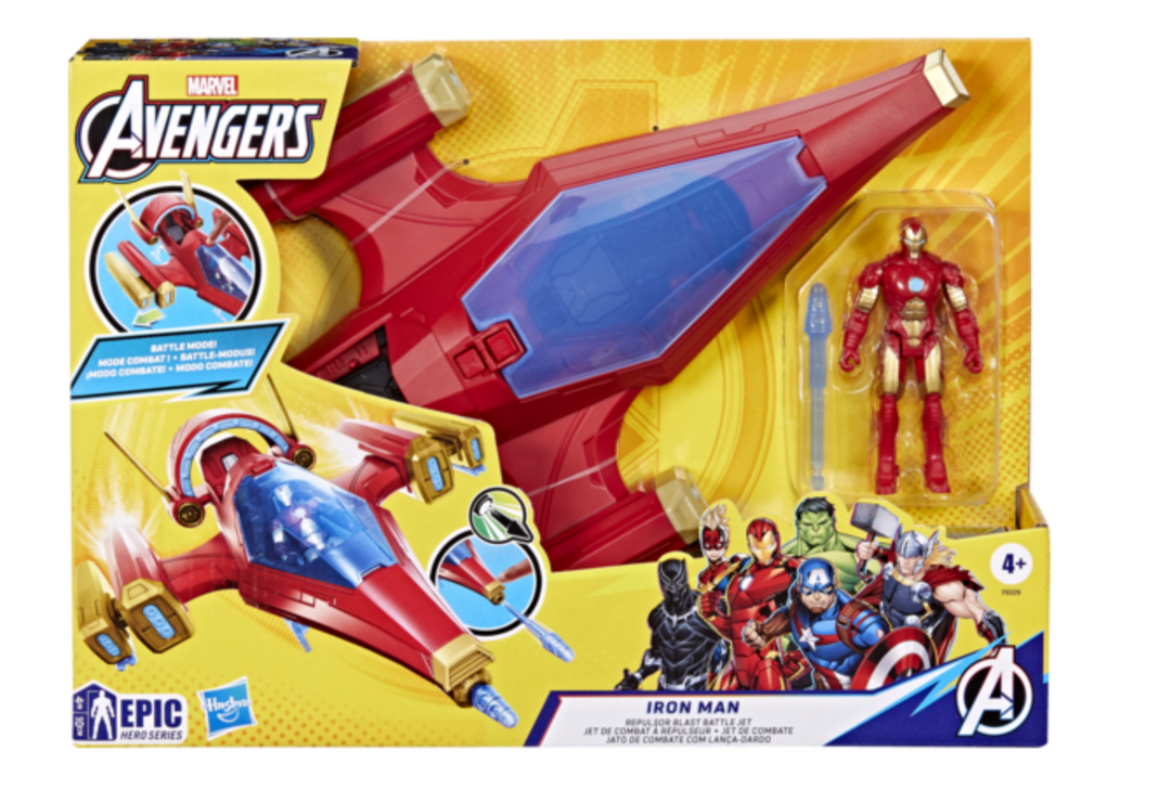 Avengers Epic Hero Series Iron Man Repulsor Blast Battle Jet