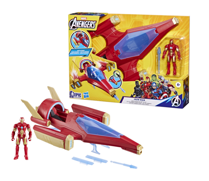 Avengers Epic Hero Series Iron Man Repulsor Blast Battle Jet