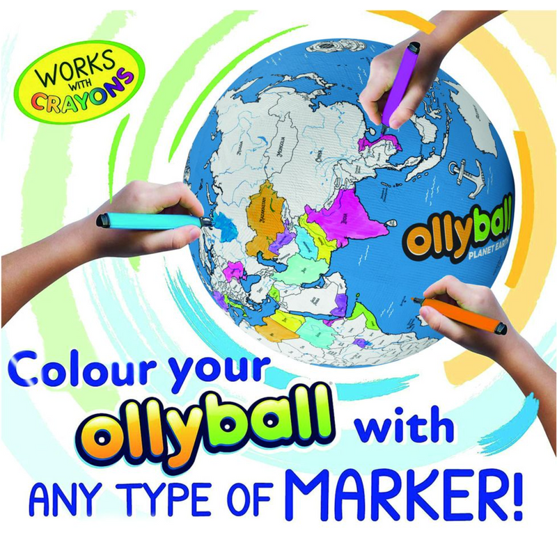 Ollyball Planet Earth Play Ball Indoor Outdoor Toy