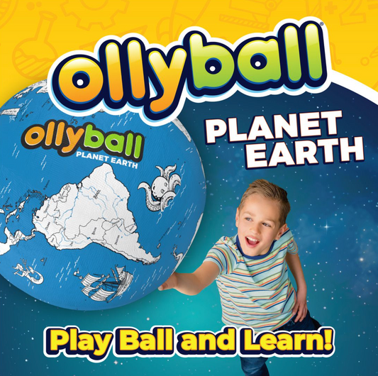 Ollyball Planet Earth Play Ball Indoor Outdoor Toy
