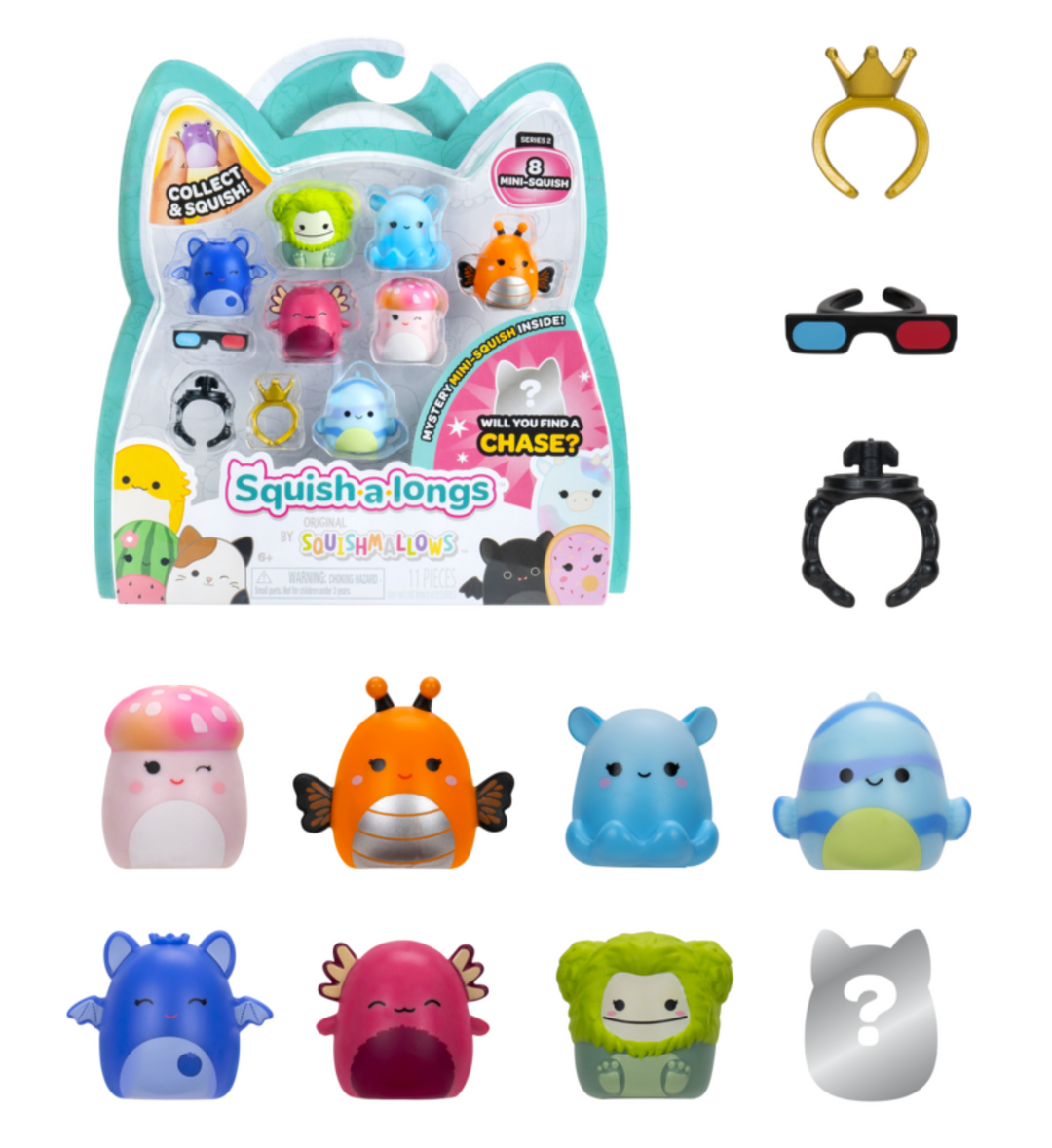 Squishmallows Series 2 Squish-A-Longs 8 Pack