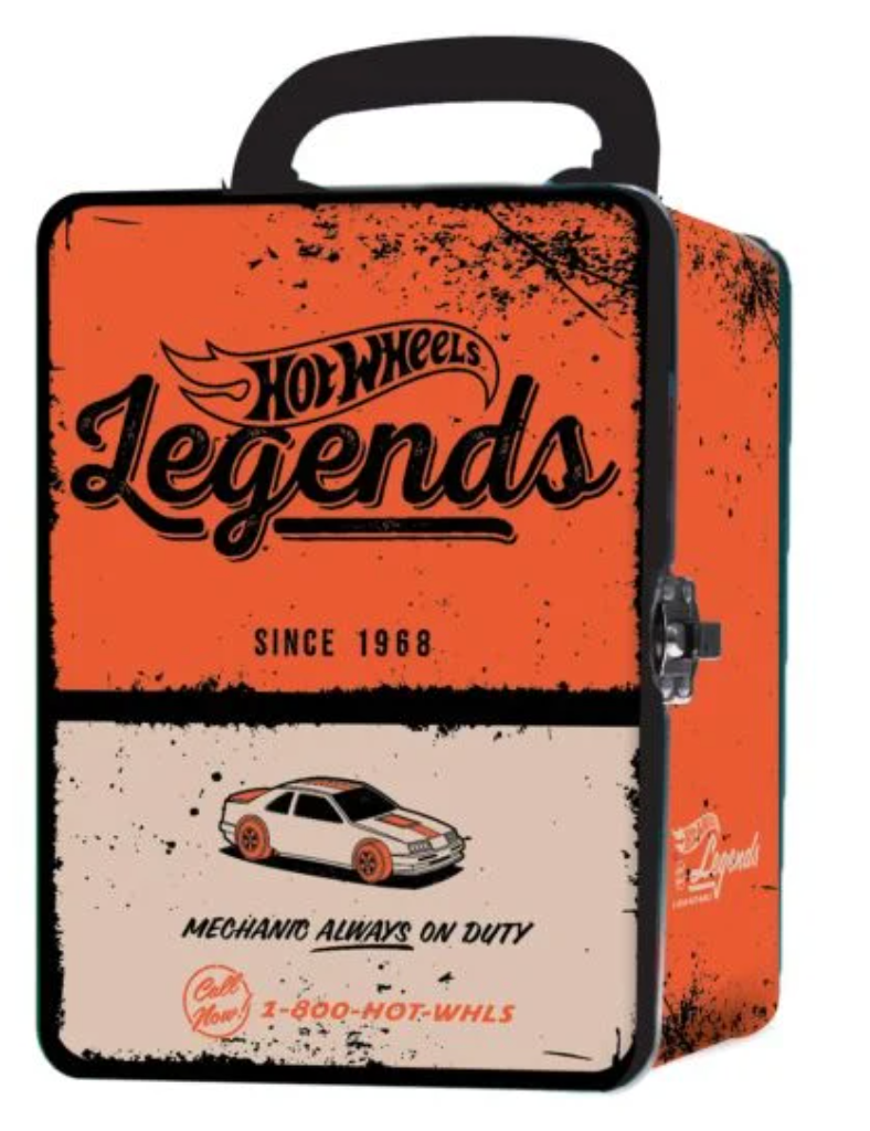 Vintage Orange Hot Wheels Tin Car Storage Case