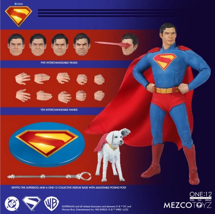 Superman (2025): Superman and Krypto DC Studios One:12 Collective Action Figure (Pre-Order May 2026)