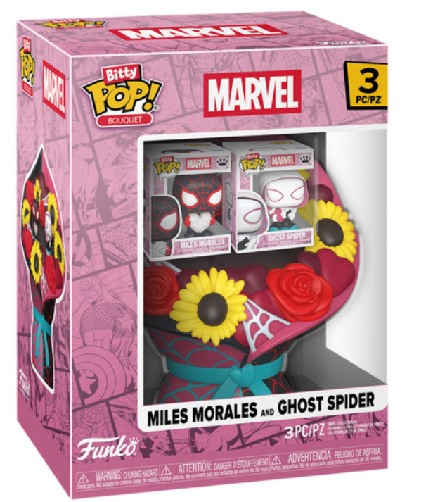 Bitty Pop! - Bouquet - Spiderman Valentines - Miles Morales & Ghost Spider