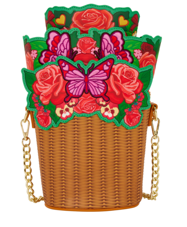 Loungefly - Figural Flower Basket Crossbody Bag