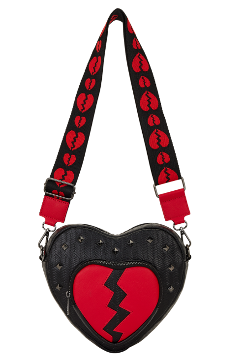 Loungefly - Figural Broken Heart Crossbody Bag
