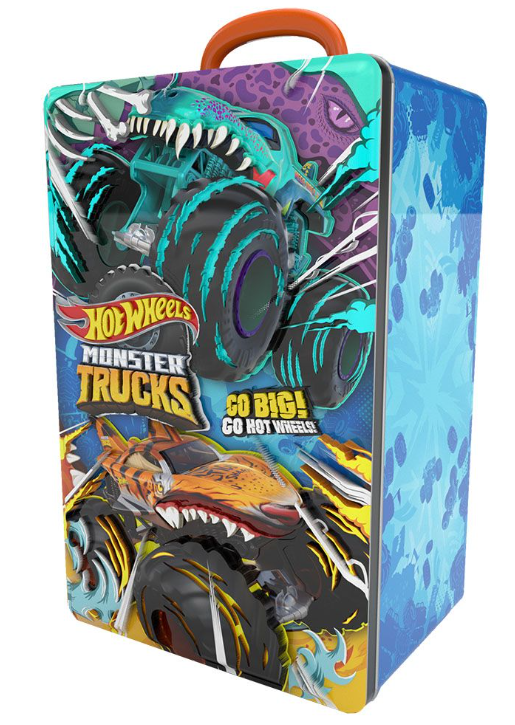 Hot Wheels Monster Trucks Tin Storage Case Assorted