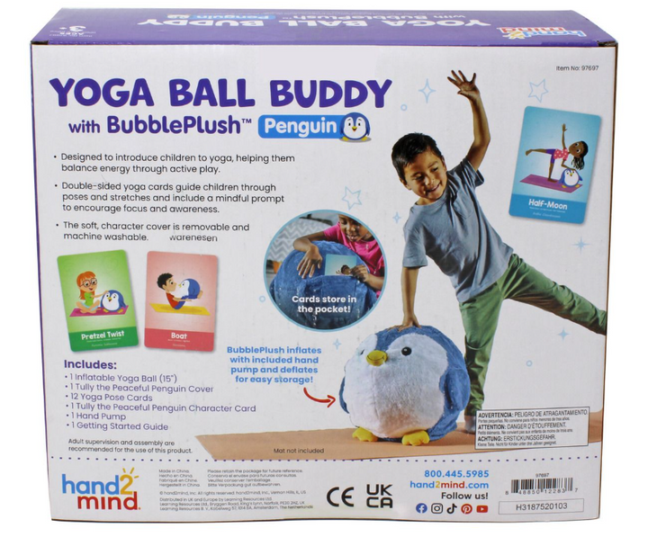 Yoga Ball Buddy with BubblePlush (Penguin)