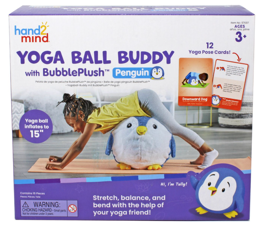 Yoga Ball Buddy with BubblePlush (Penguin)