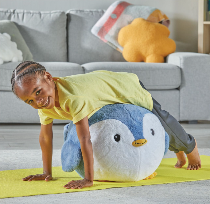Yoga Ball Buddy with BubblePlush (Penguin)