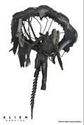 Alien: Romulus Suspended Lab Xenomorph XX121 Deluxe 7 Scale Action Figure, rear view