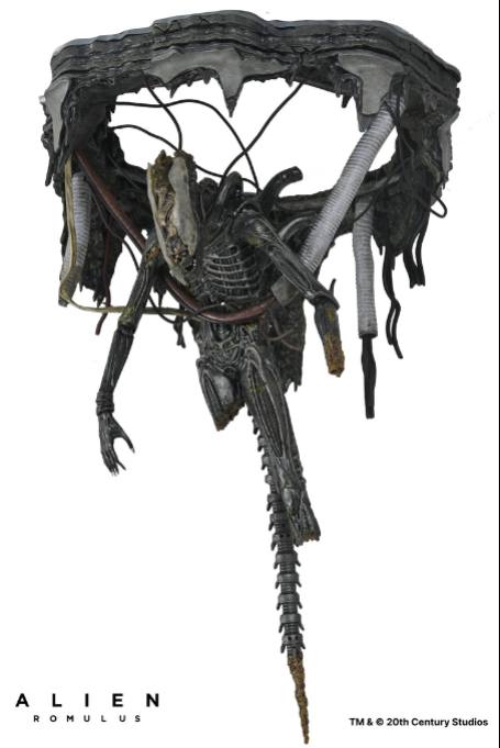 Alien: Romulus Suspended Lab Xenomorph XX121 Deluxe 7 Scale Action Figure, in display
