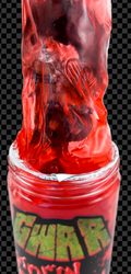 Gwar Blood Slime Spew Tank / Oderus Urungus Build A Figure, side angle
