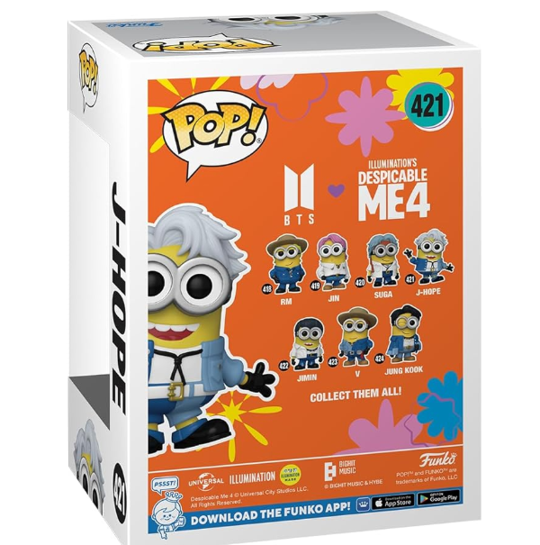 Minions x BTS J-Hope Funko POP! Vinyl Figure, side angle
