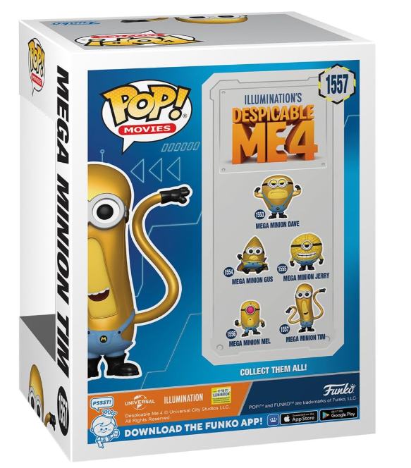 Mega Minion Tim Despicable Me 4 Funko POP! Vinyl Figure, alternate view