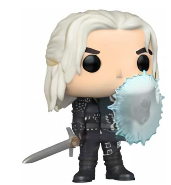 Geralt (Shield) The Witcher Funko POP! TV Vinyl Figure, close-up detail