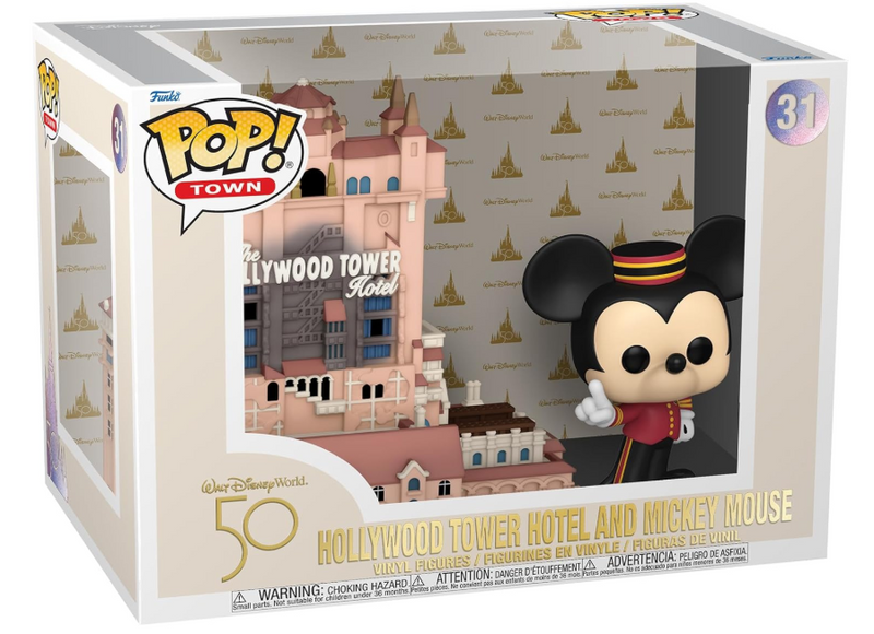 Walt Disney World 50th Mickey with Tower of Terror Funko Pop! Town