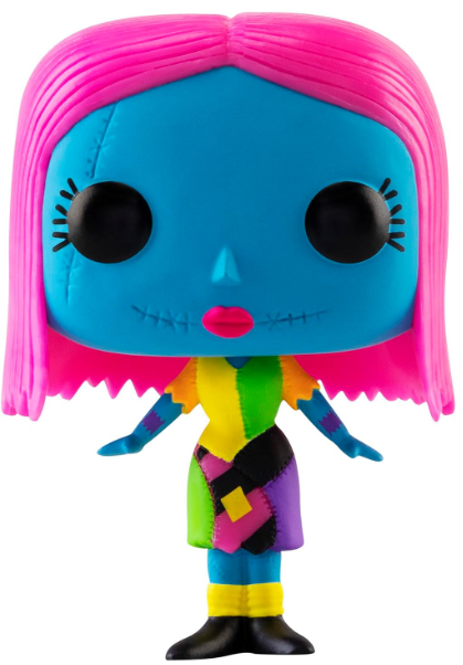 Disney The Nightmare Before Christmas Sally Blacklight Funko Pop! Vinyl, side angle