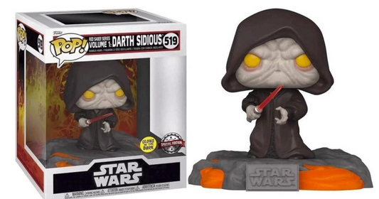Star Wars Red Saber Series Volume 1 Darth Sidious Glow in the Dark Deluxe Funko Pop! Vinyl Figure