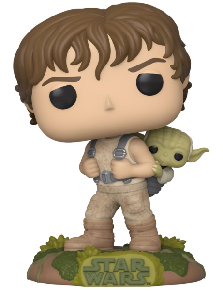 Star Wars Empire Strikes Back Training Luke With Yoda Funko POP! Vinyl Figure, side angle