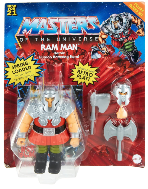 Masters of the Universe Origins Ram‑Man 5.5 Scale Action Figure, packaging shot