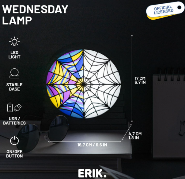 Wednesday Lamp with USB-C Ophelia Hall Window, rear view