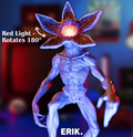 Stranger Things Demogorgon Lamp, side angle