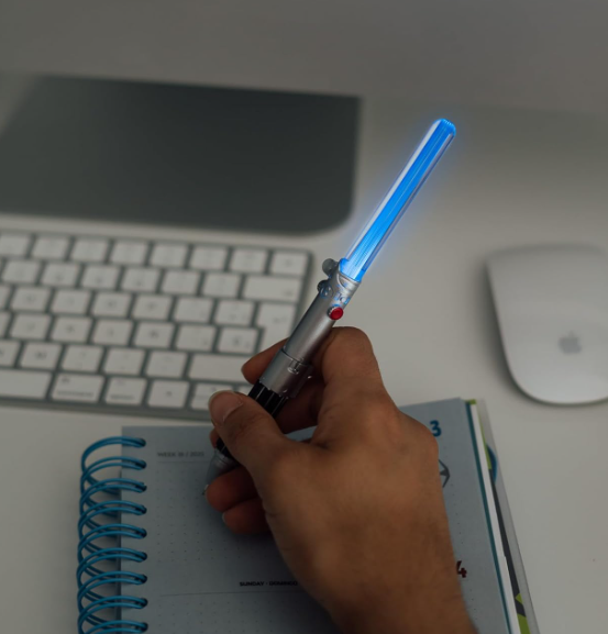 Star Wars Lightsaber Pen Set Of 2 - Darth Vader Lightsaber & Luke Skywalker Light Up Lightsabers, rear view