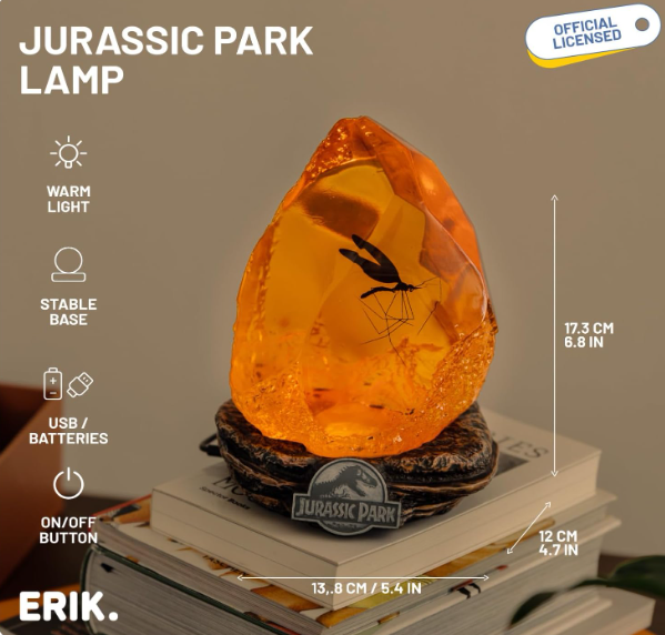 Jurassic Park Amber Lamp, packaging shot