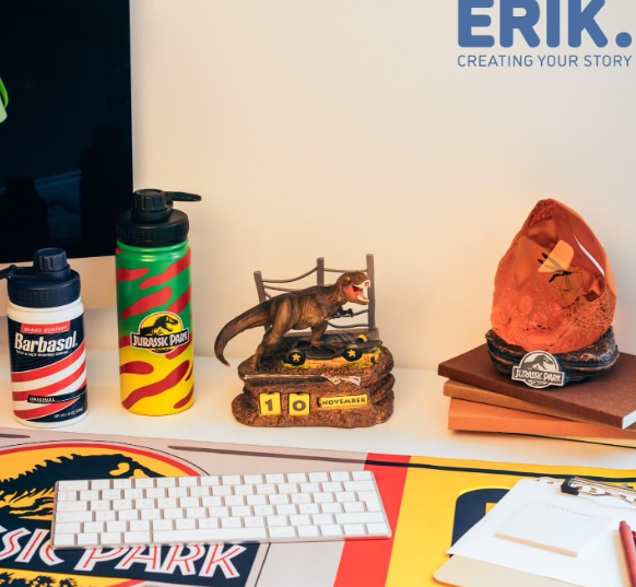 Jurassic Park Amber Lamp, in display