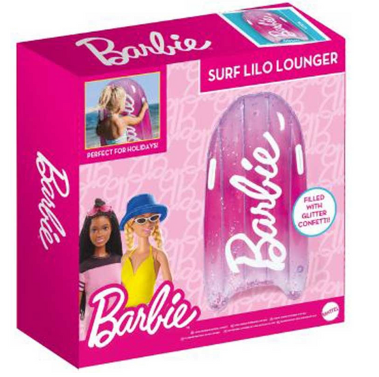 Barbie Inflatable Kids Surf Lilo Sun Lounger, alternate view