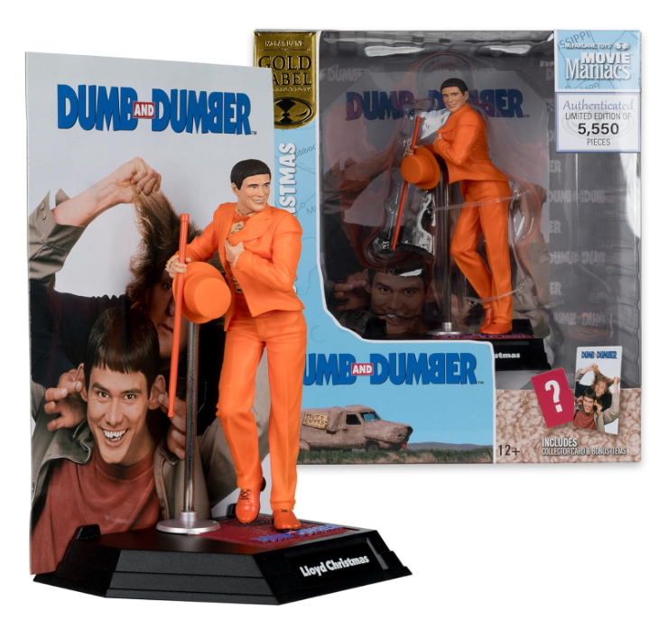 McFarlane Dumb and Dumber Movie Maniacs Lloyd Christmas (Gold Label) Figure, alternate view