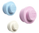LEGO Wall Hanger Set - White, Light Blue, Pink