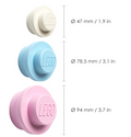LEGO Wall Hanger Set - White, Light Blue, Pink, alternate view
