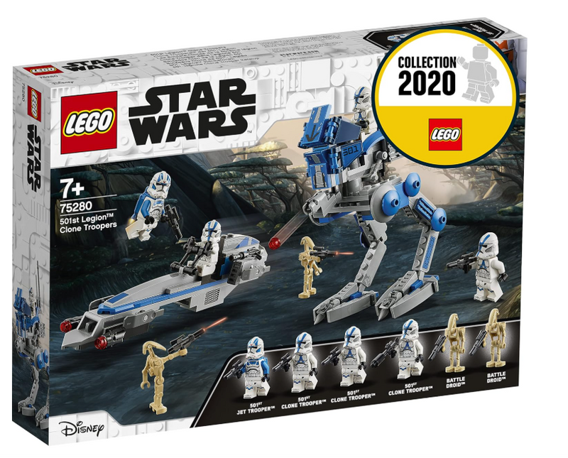 LEGO 75280 Star Wars 501st Legion Clone Troopers Set, side angle