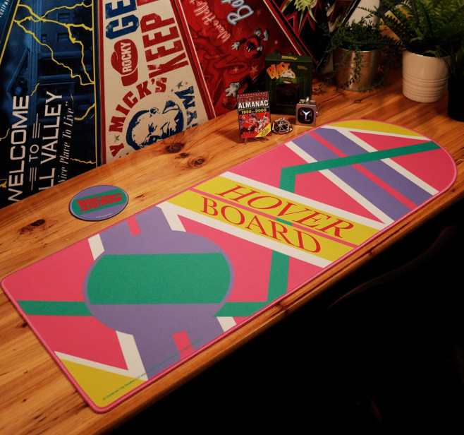 Back to the Future XL Hoverboard Desk Pad and Coaster Set, alternate view