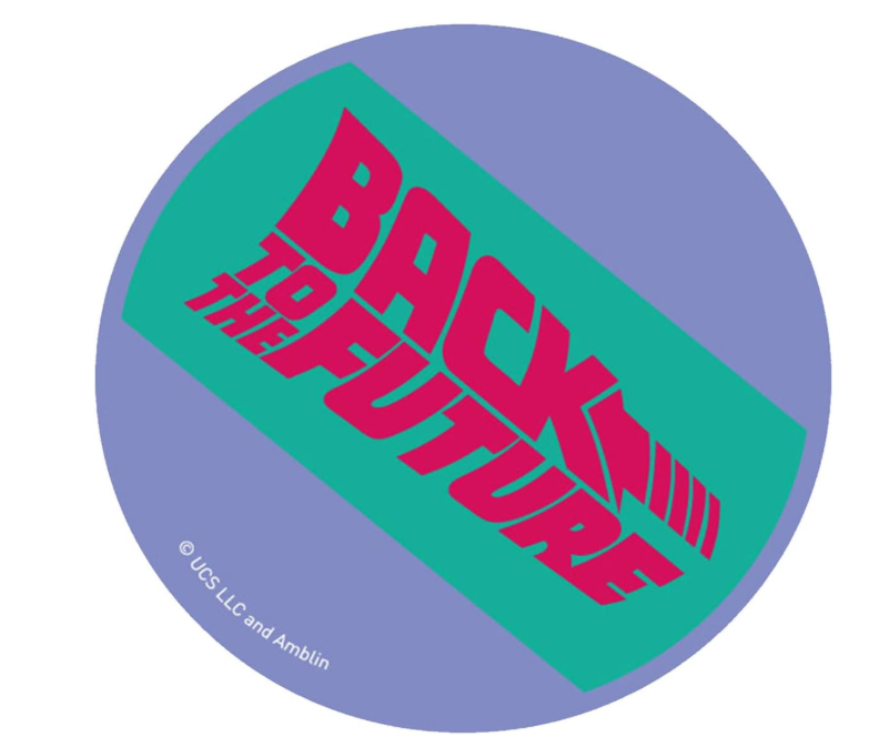 Back to the Future XL Hoverboard Desk Pad and Coaster Set, side angle