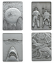 Amblin 4 Piece Metal Movie Ingot Collection Limited Edition Box Set (Back to The Future, E.T., Jaws & Jurassic Park)