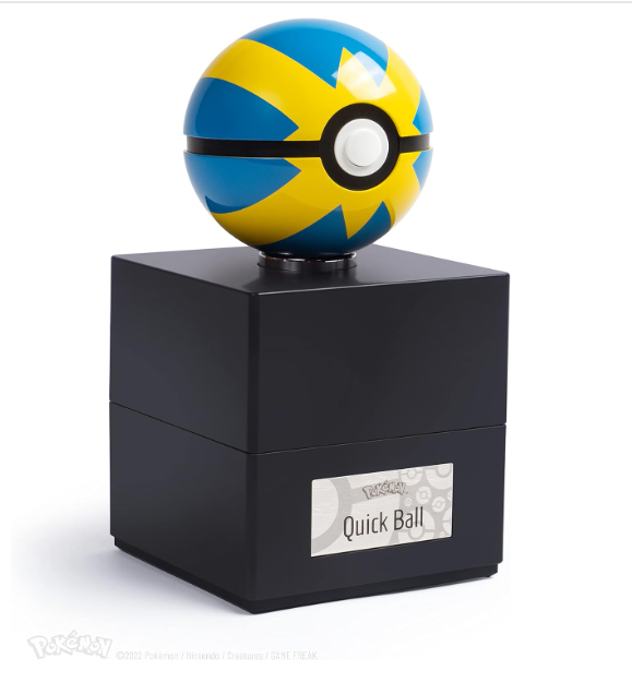 The Wand Company Pokémon Die-Cast Quick Ball Replica, side angle