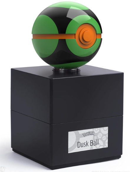 The Wand Company Pokémon Die-Cast Dusk Ball Replica, side angle