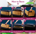 Official Hogwarts Legacy Bedroom Storage Box With Folding Chair, close-up detail