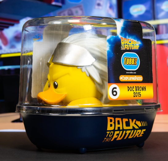 Back To The Future Doc Brown 2015 Tubbz Duck, side angle