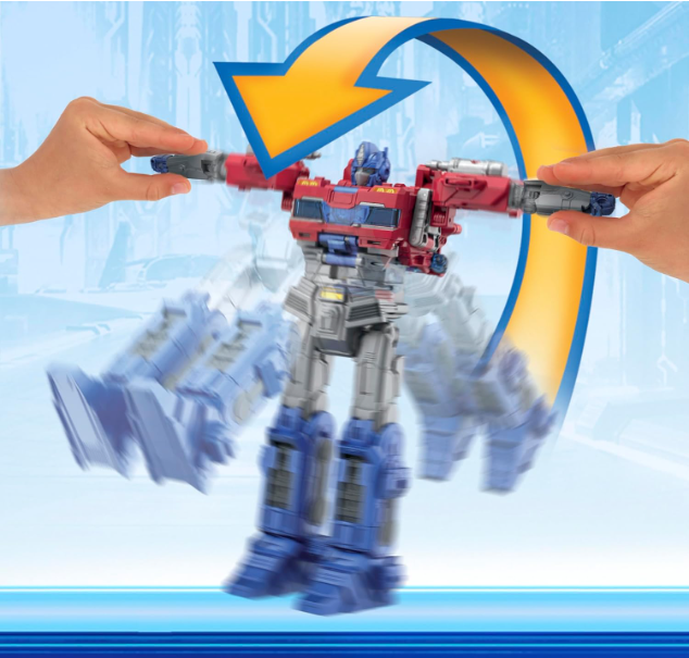 Transformers One Power Flip Optimus Prime (Orion Pax) Action Figure, close-up detail