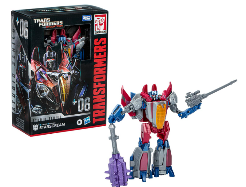 Transformers Studio Series Voyager Transformers: War for Cybertron 06 Starscream Action Figure, side angle