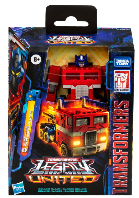 Transformers Legacy United Deluxe Class G1 Universe Optimus Prime, side angle