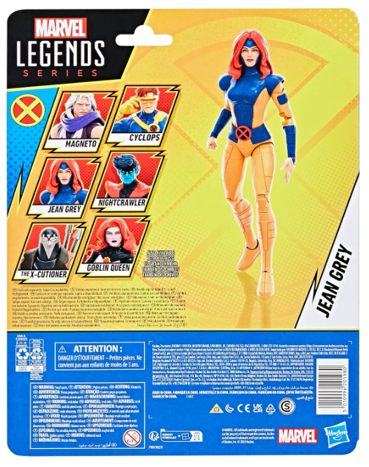 Marvel Legends Retro Series X-Men '97 Jean Grey Action Figure, side angle
