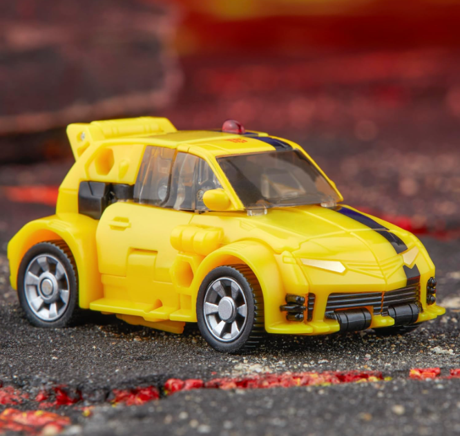 Transformers Legacy United Deluxe Class Animated Universe Bumblebee Action Figure, side angle