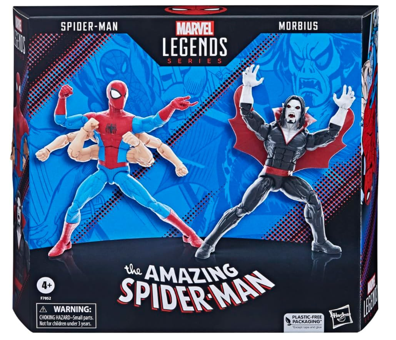Marvel Legends Series Spider-Man vs Morbius 6" Action Figures, side angle