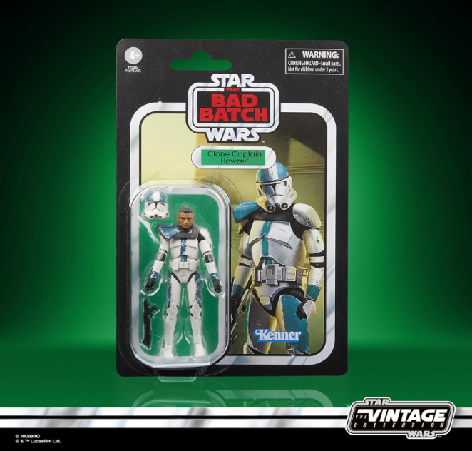 Star Wars The Vintage Collection The Bad Batch Clone Captain Howzer Action Figure, alternate view