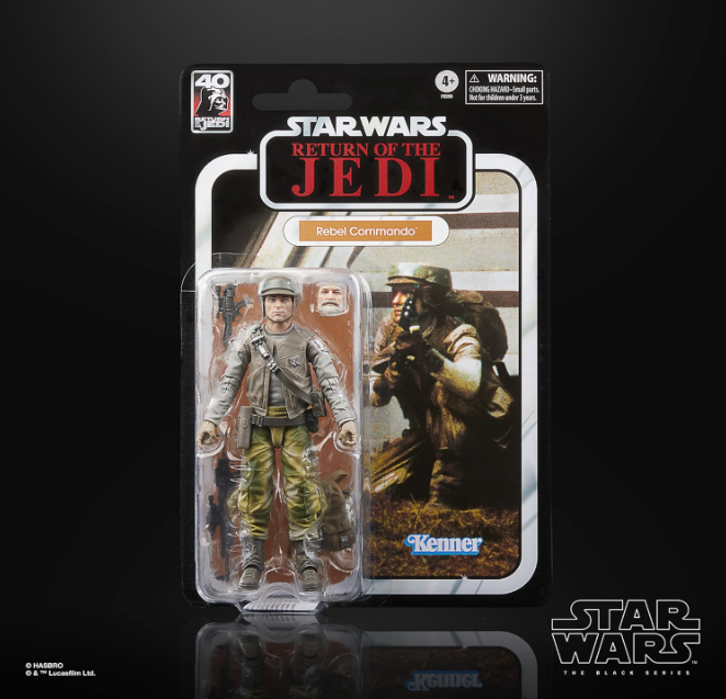 Star Wars The Black Series Return of the Jedi 40th Anniversary Rebel Commando Action Figure, alternate view